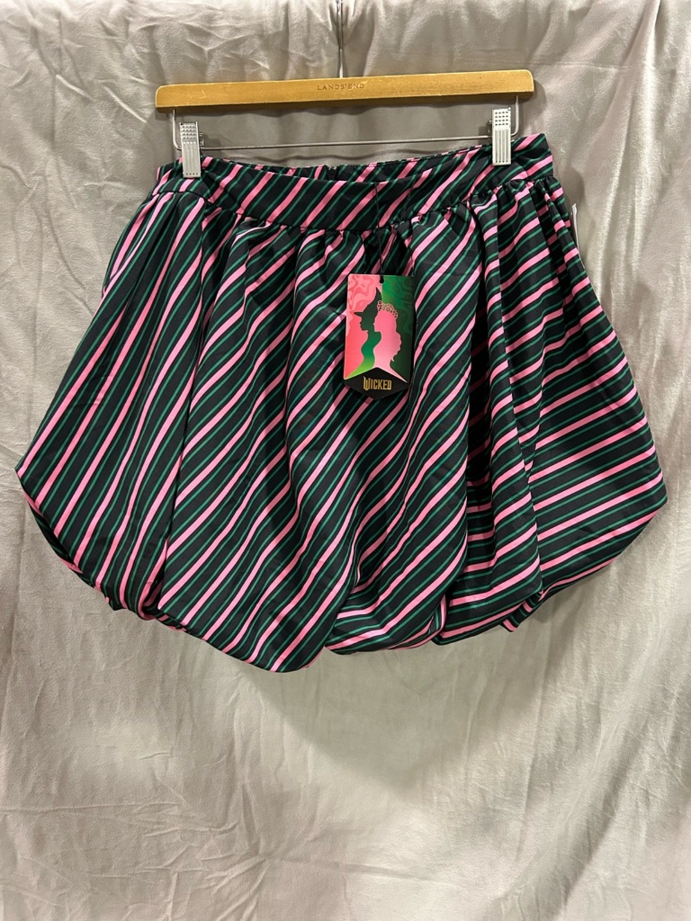 Wicked Striped Bubble Skirt - Black & Pink